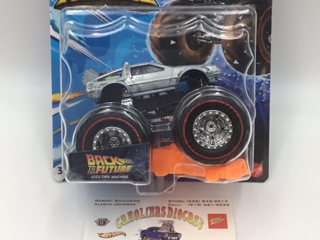 2023 Hot wheels monster Trucks Back to the Future iced Time Machine BTTF Treasure hunt htf new Cheap