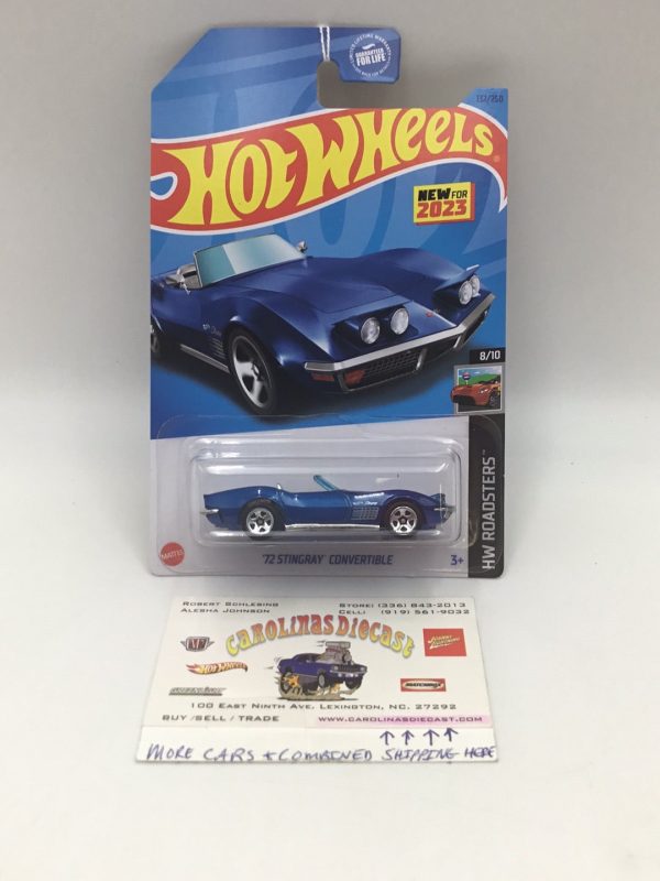 2023 hot wheels F case #132 72 Stingray Convertible blue 14C Discount