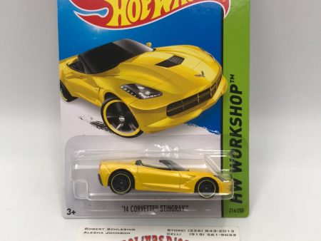 2015 Hot Wheels #216 14 Corvette Stingray yellow HH4 Online now