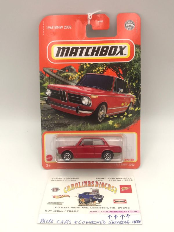 2022 matchbox #87 1969 BMW 2002 Red 109F Sale