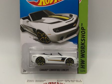 2015 Hot Wheels #246 Camaro Convertible Concept white HH2 For Discount