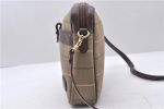 Authentic Burberrys Check Shoulder Cross Body Bag Canvas Leather Khaki 3191D Online Hot Sale