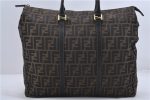 Authentic FENDI Zucca 2way Shoulder Hand Bag Canvas Leather Brown 3111D Online Hot Sale