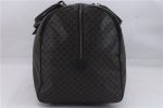 Auth CELINE Macadam Blason Pattern Travel Boston Bag PVC Leather Black 3475D Sale