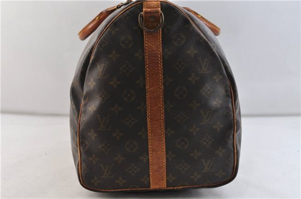 Auth LOUIS VUITTON Monogram Keepall Bandouliere 55 Boston Bag M41414 LV 8299C Sale