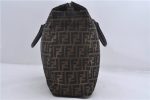 Authentic FENDI Zucca 2way Shoulder Hand Bag Canvas Leather Brown 3111D Online Hot Sale