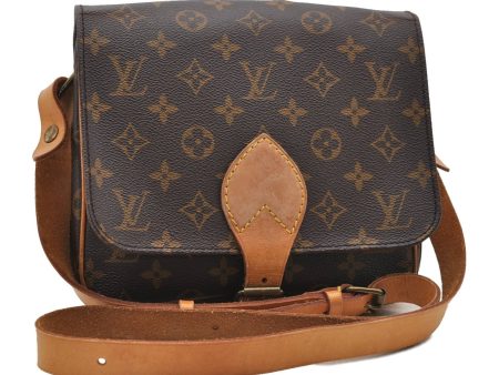 Auth Louis Vuitton Monogram Cartouchiere MM Shoulder Cross Bag M51253 LV 2540D Fashion