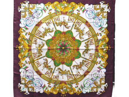 Authentic HERMES Carre 90 Scarf  LUNA PARK  Silk Purple 3946D Discount