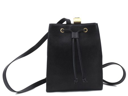 Authentic BURBERRY Vintage Leather Shoulder Backpack Black 7667C Online now