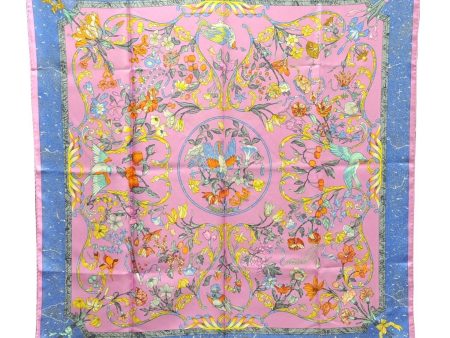 Auth HERMES Carre 90 Scarf  PIERRES d ORIENT et d OCCIDENT   Silk Pink Box 4345D Online Sale