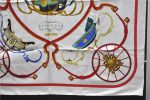 Authentic HERMES Carre 90 Scarf  SPRINGS  Silk White Red 2970D Hot on Sale