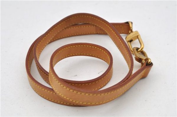 Authentic Louis Vuitton Leather Shoulder Strap Beige 39.4  LV 3158D Fashion