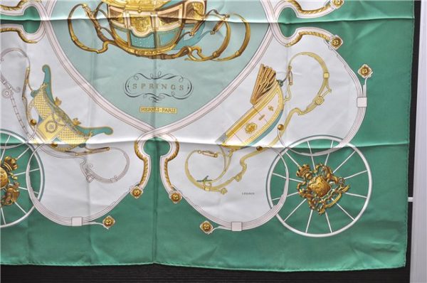 Authentic HERMES Carre 90 Scarf  SPRINGS  Silk Green 2972D Discount