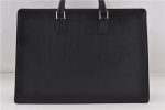 Authentic BURBERRY Vintage Leather Hand Tote bag Black 3044D Online now