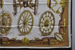 Authentic HERMES Carre 90 Scarf  Roues de Canon  Silk Ivory 2980D For Discount