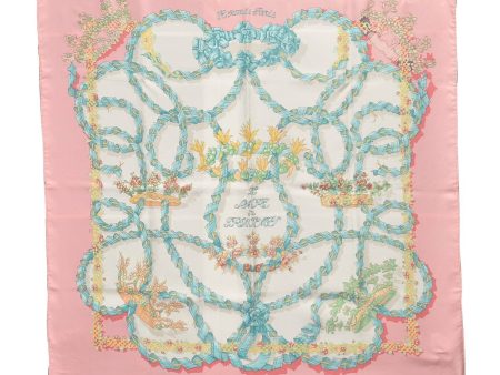 Authentic HERMES Carre 90 Scarf  LE SACRE DU PRINTEMPS  Silk Pink Box 3154D Online Hot Sale