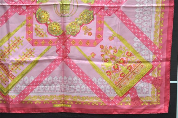 Authentic HERMES Carre 90 Scarf  Torins d ar  Silk Pink 5422D Fashion