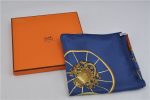 Authentic HERMES Carre 90 Scarf  SPRINGS  Silk Blue Box 2813D on Sale