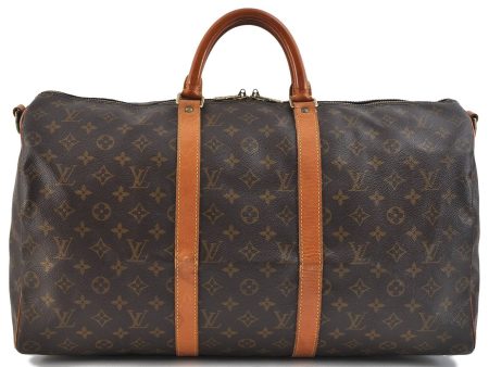 Auth Louis Vuitton Monogram Keepall Bandouliere 50 Boston Bag M41416 LV 2666D Discount