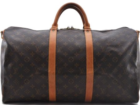 Auth Louis Vuitton Monogram Keepall Bandouliere 50 Boston Bag M41416 LV 2665D Supply