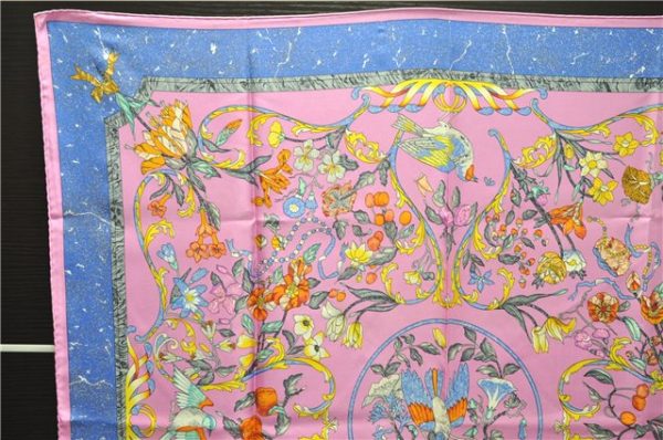 Auth HERMES Carre 90 Scarf  PIERRES d ORIENT et d OCCIDENT   Silk Pink Box 4345D Online Sale