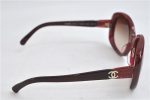 Authentic CHANEL Sunglasses Check Design CoCo Mark Plastic 5176-A Red 3020D Fashion