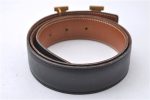 Auth HERMES Constance Ladies Leather Belt Size 68cm 26.8  Black Brown Box 3136D Online Hot Sale