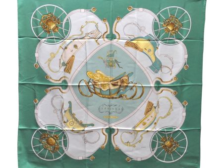 Authentic HERMES Carre 90 Scarf  SPRINGS  Silk Green 2972D Discount