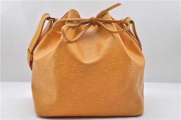 Authentic Louis Vuitton Epi Petit Noe Shoulder Bag Yellow M44109 LV 5506D Discount