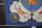 Authentic HERMES Carre 90 Scarf  SPRINGS  Silk Blue Box 2813D on Sale