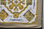 Authentic HERMES Carre 90 Scarf  LES TAMBOURS  Silk Beige 3078D Discount