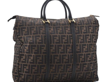 Authentic FENDI Zucca 2way Shoulder Hand Bag Canvas Leather Brown 3111D Online Hot Sale