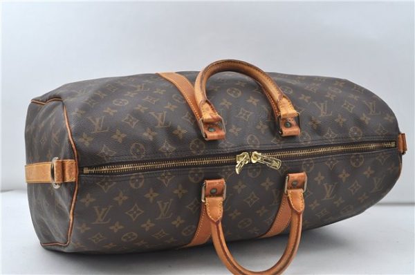 Auth Louis Vuitton Monogram Keepall Bandouliere 45 Boston Bag M41418 LV 4053D Fashion