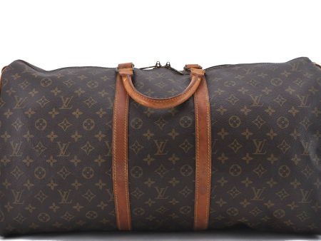 Authentic Louis Vuitton Monogram Keepall 55 Travel Boston Bag M41424 LV 4350D For Cheap