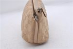 Authentic GUCCI Hand Bag Pouch Purse GG Canvas Leather 07198 Beige 5625D Online Hot Sale