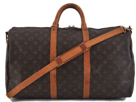 Auth LOUIS VUITTON Monogram Keepall Bandouliere 50 Boston Bag M41416 LV 6271C For Discount