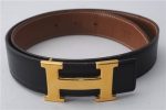 Authentic HERMES Constance Ladies Leather Belt Size 65cm 25.6  Black Brown 3144D For Sale