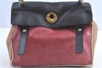 YVES SAINT LAURENT Muse Two Shoulder Bag Leather 197149 Red Multicolor J0194 Discount