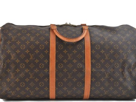 Authentic Louis Vuitton Monogram Keepall 60 Boston Bag M41422 LV 2624D For Cheap