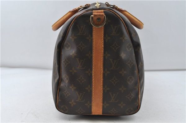 Auth Louis Vuitton Monogram Keepall Bandouliere 45 Boston Bag M41418 LV 4053D Fashion