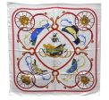 Authentic HERMES Carre 90 Scarf  SPRINGS  Silk White Red 2970D Hot on Sale