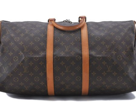 Authentic Louis Vuitton Monogram Keepall 55 Boston Bag M41424 LV 2880D Online now