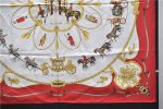 Authentic HERMES Carre 90 Scarf  Buckingham Palace  Silk Red 3087D Hot on Sale