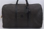 Auth CELINE Macadam Blason Pattern Travel Boston Bag PVC Leather Black 3475D Sale