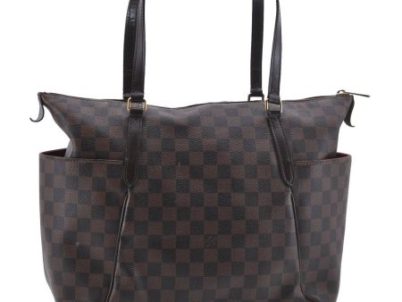 Authentic Louis Vuitton Damier Totally MM Shoulder Tote Bag N41281 LV 3171D Online Sale