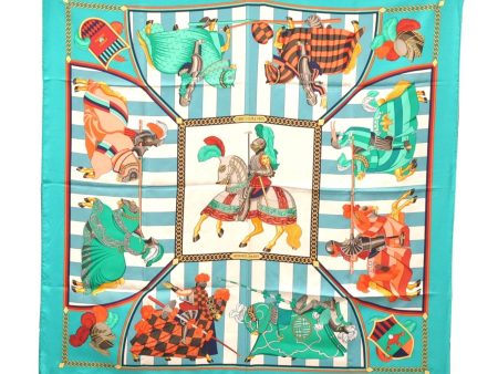 Authentic HERMES Carre 90 Scarf  CHOCS EN PLUMES  Silk Green 3102D Online