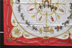 Authentic HERMES Carre 90 Scarf  Buckingham Palace  Silk Red 3087D Hot on Sale