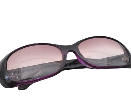 Authentic CHANEL Sunglasses Rhinestone CoCo Mark CC Logos 6026B Purple 5908B Sale