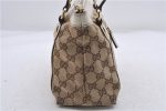 Authentic GUCCI Shoulder Hand Bag GG Canvas Leather 152458 Brown White 5626D Supply