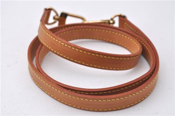 Authentic Louis Vuitton Leather Shoulder Strap Beige 39  LV 3142D Online now